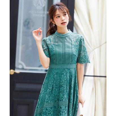 お歳暮 ニアナ Niana ケミカルレース ハシゴレース切り替え 結婚式ワンピース パーティードレス 成人式 同窓会 二次会 ドレス ダークミント 期間限定特価 Studiostodulky Cz