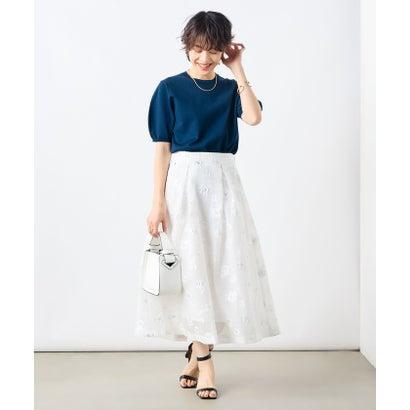 ノーリーズソフィ　ラメフラワージャガードフレアスカート ノーリーズソフィー NOLLEY'S sophi ラメフラワージャガード