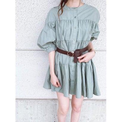 ワンウェイ One Way フロント開きティアードワンピ ライトグリーン ブランド公式 Locomall ロコモール 通販 Paypayモール