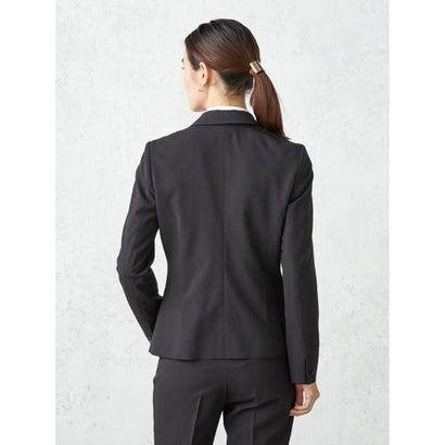 パーフェクトスーツファクトリー Perfect Suit FActory 【上下洗える】梳毛調テーラードジャケット ストライプ （ブラック）