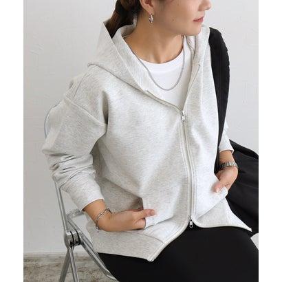 ダンボールスウェットダブルジップパーカー （オートミール