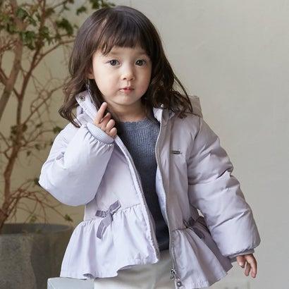 プティマイン petit main ペプラムダウンジャケット （ラベンダー）