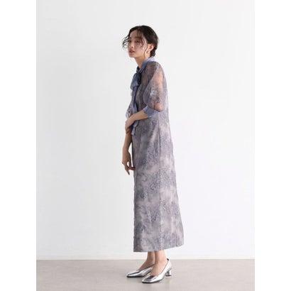 petirobe（プチローブ） kaene ラメ刺繍リボンドレス （パープル） Petirobe プチローブ petirobe kaene ラメ刺繍リボンドレス （パープル