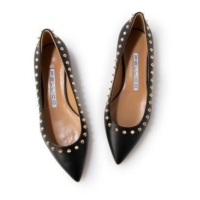 PELLICO（ペリーコ） PELLICO STUDS フラット パンプス （BLACK