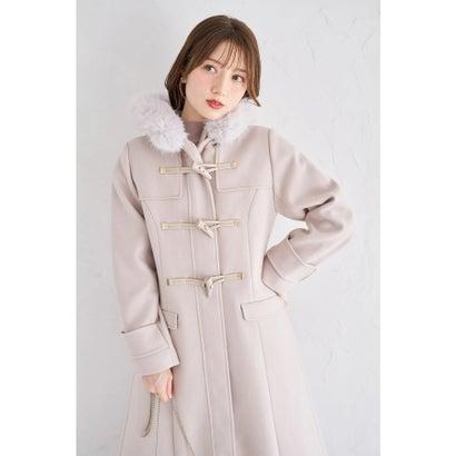 新品 トッコクローゼット ♡ ファー付きりぼん装飾ロングダッフルコート ベージュ 新品 トッコクローゼット ♡ ファー付きりぼん装飾ロングダッフル