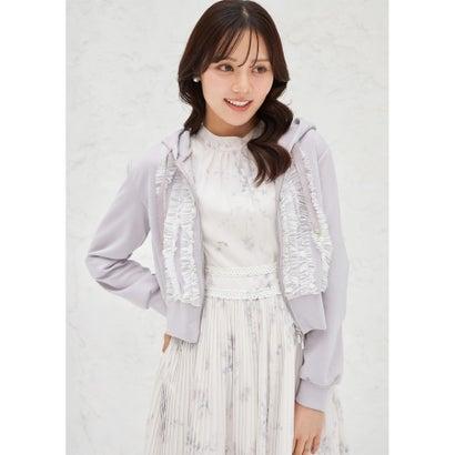 トッコクローゼット tocco closet パール付きフロントチュールフリル 