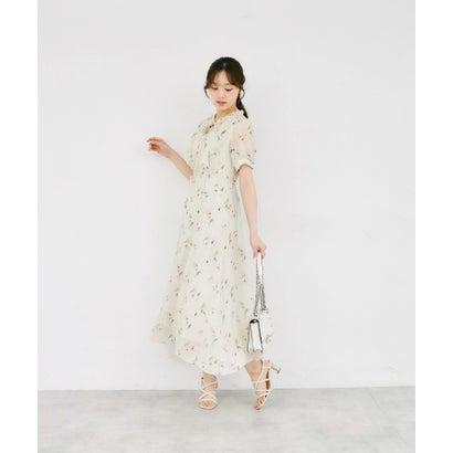 トッコクローゼット tocco closet リボン付きシアーチェック×フラワー