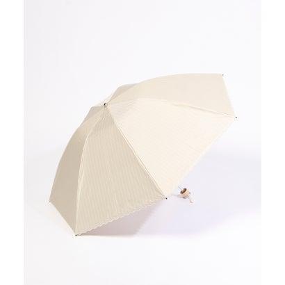 人気！POLO RALPH LAUREN 晴雨兼用傘 ストライプレースベージュ POLO RALPH LAUREN（ポロ・ラルフローレン） 晴雨兼用日傘 折りたたみ