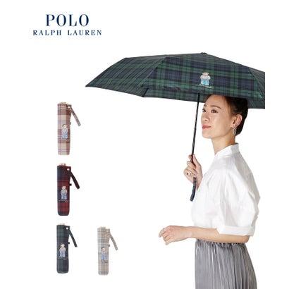 【未使用タグ付】ポロベア ポロ ラルフローレン 折りたたみ 雨傘 チェック POLO RALPH LAURE(ポロ ラルフローレン) 折りたたみ傘 チェック