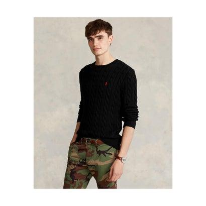 ポロラルフローレンのコットンケーブルニット：ブラック（未使用） POLO RALPH LAUREN ポロ ラルフ ローレン ケーブルニット コットン