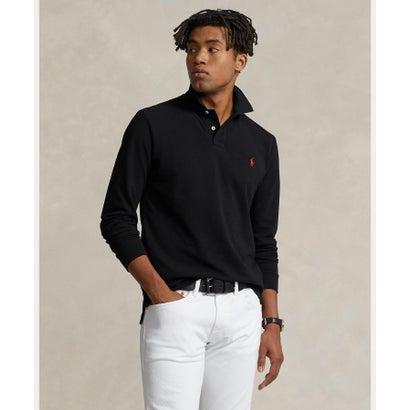 フィット スリム カスタム カスタムスリムフィット ポロシャツ ブラック LAUREN RALPH POLO ストレッチ ポロシャツ メッシュ トップス