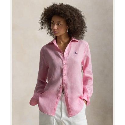 【美品】ポロ ラルフローレン ピンク 長袖 リネンシャツ サイズ S 美品 POLOラルフローレン 長袖シャツ 美品】ポロ ラルフローレン