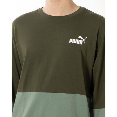 プーマ PUMA メンズ 長袖Tシャツ PUMA POWER カラーブロック LS Tシャツ_ 677682 （マートル）｜locondo-shopping｜06