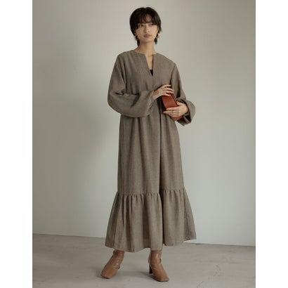 リエディ Re Edit 低身長 高身長サイズ有 キーネックヘリンボーンティアードワンピース ブラック ブランド公式 Locomall ロコモール 通販 Paypayモール