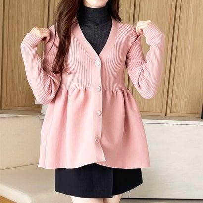 【新品タグ付き✨️】ロージーモンスター ペプラム カーディガン ピンク GeeRA（ジーラ） 《YOUING. コラボ》スリムペプラムリブカーディガン