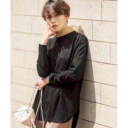 ジーラ GeeRA ブラック 卸し売り購入 【62%OFF!】 裾ラウンドデザインTシャツ