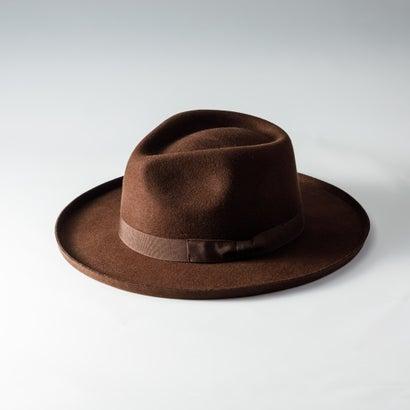 レックハッター Req Hatter BRIM UP LONG FELT HAT （BROWN