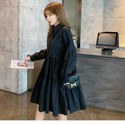 ロディック Rodic レディース ワンピース ワンピ シャツ シャツワンピース シャツワンピ 無地 シンプル フレアスカート 秋 秋冬 ブラック ブランド公式 Locomall ロコモール 通販 Paypayモール