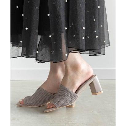 【GREGE】【SUSTAINABLE】アシンメトリーニットミュールサンダル RANDA（ランダ） 【SUSTAINABLE】アシンメトリーニットミュール