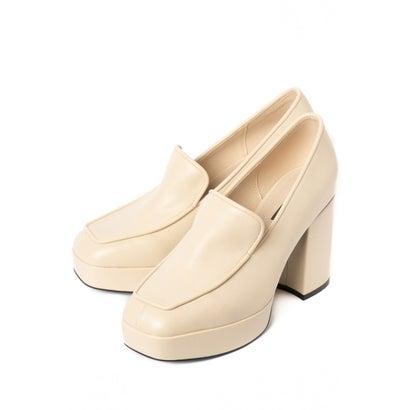 アールアンドイー R E 21aw新作 R E 太ヒールヴァンプヒールローファー アイボリー ブランド公式 Locomall ロコモール 通販 Paypayモール