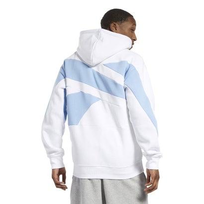 バスケットボール バック ベクター フリース フーディー / Basketball Back Vector Fleece Hoodie （ホワイト）｜locondo-shopping｜02