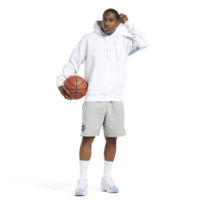 バスケットボール バック ベクター フリース フーディー / Basketball Back Vector Fleece Hoodie （ホワイト）｜locondo-shopping｜03