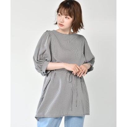 レトロガール Retro Girl パフ袖チェニックワンピース チェック クロ ブランド公式 Locomall ロコモール 通販 Paypayモール