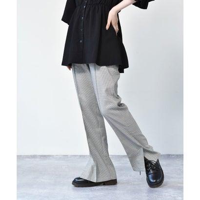 一流の品質 レトロガール Retro Girl チェック柄セミフレアパンツ チェック ブルー