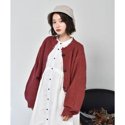 レトロガール Retro Girl ダメージショートカーデ レッド ブランド公式 Locomall ロコモール 通販 Paypayモール