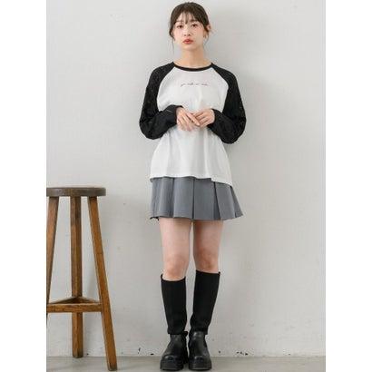 レトロガール RETRO GIRL 袖レースラグランロンTEE （GRY0）｜locondo-shopping｜03