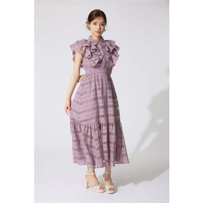 rienda（リエンダ） 配色ロゴダブルフリルティアードワンピース PNK