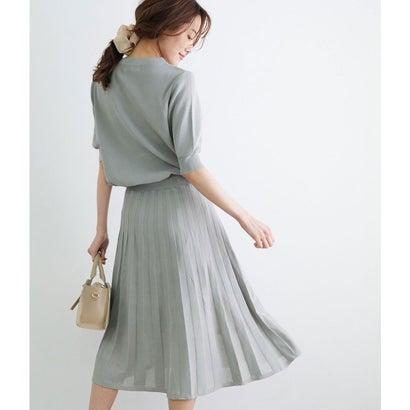 ロペピクニック Rope Picnic ハーフスリーブニットプリーツワンピース ライトグリーン 33 ブランド公式 Locomall ロコモール 通販 Paypayモール