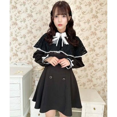 ROJITA（ロジータ） リボンブローチ付きケープワンピース （ブラック