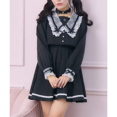 ROJITA（ロジータ） レイヤード配色セーラーワンピース （ブラック