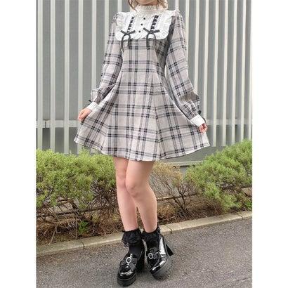 ロジータ Rojita Wレースアップワンピース ブラウン