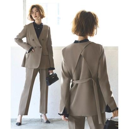 【新品】ルイルエブティック　バッククロスダブルジャケット＆ストレートパンツスーツ RUIRUE BOUTIQUE（ルイルエブティック） バッククロスケープダブル