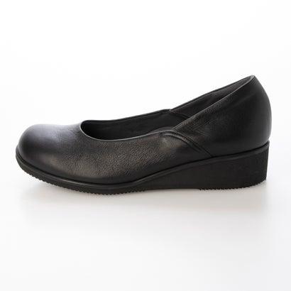 サントノーレ SAINT HONORE 楽ちん ふかふか 幅広 レザー フラットソール コンフォートパンプス （ブラック）_1