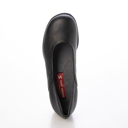 サントノーレ SAINT HONORE 楽ちん ふかふか 幅広 レザー フラットソール コンフォートパンプス （ブラック）_3