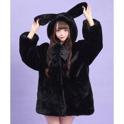 Secret Honey（シークレットハニー） うさ耳ファーコート （クロ 