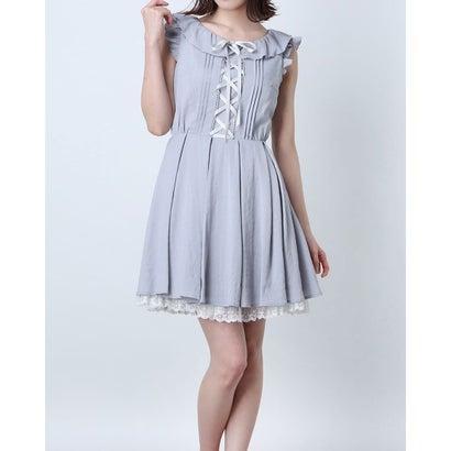 シークレットハニー Secret Honey レースアップフリルノースリーブワンピース グレー ブランド公式 Locomall ロコモール 通販 Paypayモール