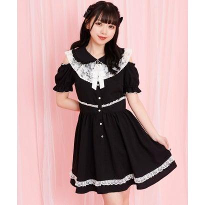 シークレットハニー Secret Honey レースケープ風ワンピース （クロ  