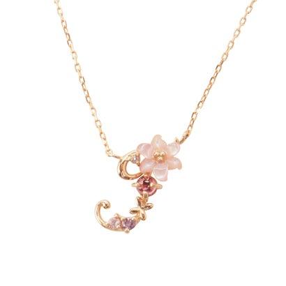 サマンサティアラ　イニシャルネックレス　Ａ Samantha Tiara（サマンサティアラ） フラワーレターズイニシャル