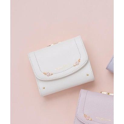 サマンサタバサプチチョイス Samantha Thavasa Petit Choice フラワーパール 折財布 (オフホワイト)