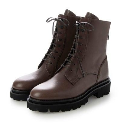 【美品】SAYA（サヤ）本革タンクソールレースアップシューズ SAYA（サヤ） 本革タンクソールレースアップシューズ （ダークブラウン