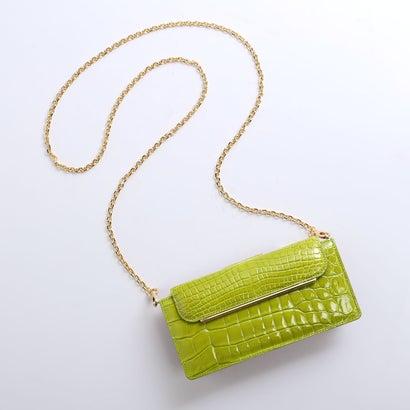 アレンヌ HALEINE [HALEINE]クロコダイル お財布&スマホ ショルダーバッグ （ライム）