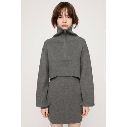 BIG COLLOR ZIP UP 2P ショートワンピース T.GRY｜locondo-shopping｜07