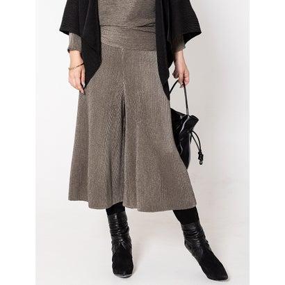 スペッチオ SPECCHIO シャトルプリーツ フレアパンツ （シャンブレー