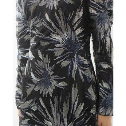 Tadashi Shoji タダシショージ スパンコール刺繍 チュールカクテル