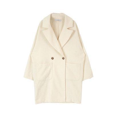 ティティベイト Titivate フェイクモッサビッグカラーチェスターコート