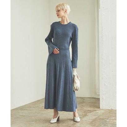 ティティベイト Titivate プリーツスカートニットロングワンピース ブルーグレー ブランド公式 Locomall ロコモール 通販 Paypayモール